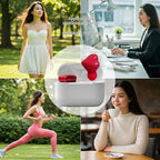 Stylish Heart-Shaped Bluetooth Earbuds