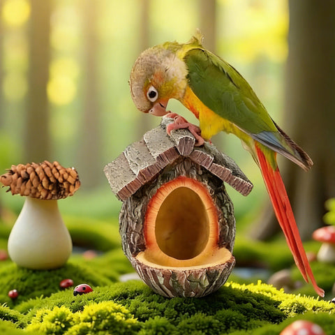Outdoor Bird Feeder with Realistic Tree Stump Design | Garden Decor & Wildlife Sanctuary in One