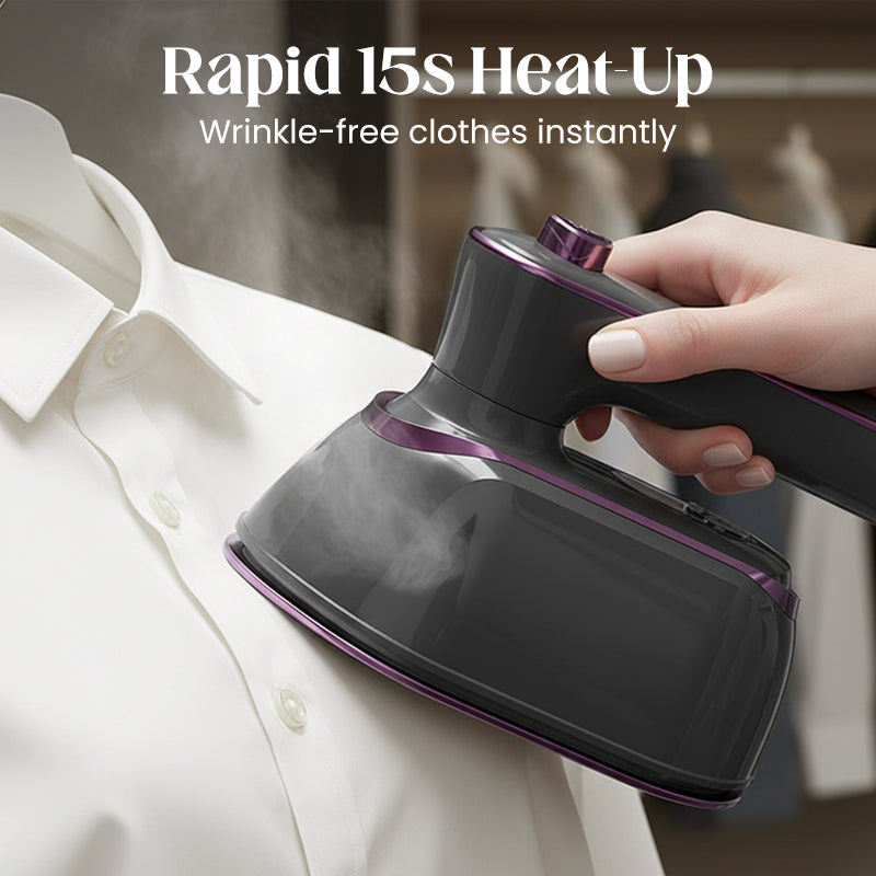 Instant Wrinkle Removal—1200W Foldable Handheld Steam Iron