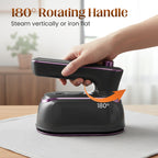 Instant Wrinkle Removal—1200W Foldable Handheld Steam Iron