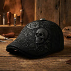 Skull & Thorn Flat Cap