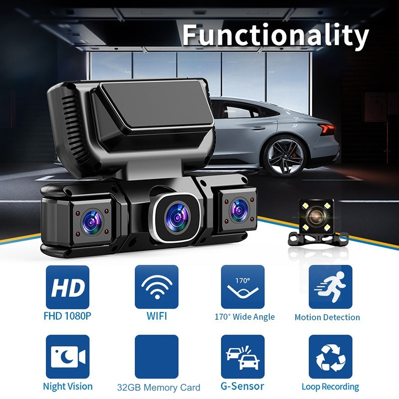NOW! 4-Channel Dash Cam – WiFi Connectivity, Night Vision & Wide Angle Coverage