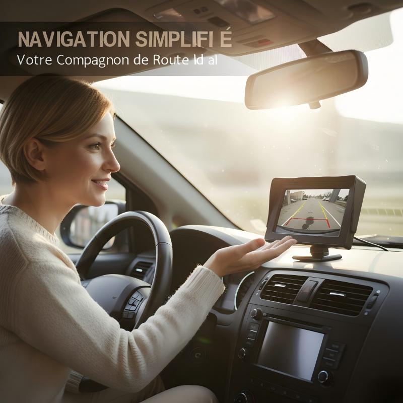 4.3" HD Car Display – Dual Video Input, Auto Reverse Switch & Wide 9V–35V Compatibility