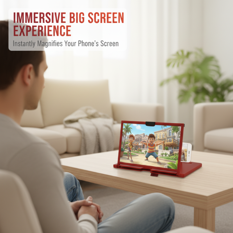 Ease Eye Strain, Make Screen “Bigger” | HD Phone Magnifier for Easier Viewing