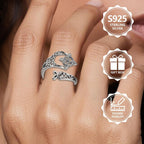 S925 Sterling Silver Celtic Knot Open Ring