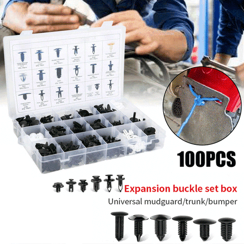 100pcs Universal Expansion Screw Clips Set – Multi-Size, Strong Grip & Easy Installation