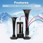 Train Air Horn 120dB – Fits Trucks, Cars & Boats | 12V/24V, Waterproof & Tool-Free Install