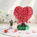 Deals-3D Pop-Up Heart Tree Greeting Card