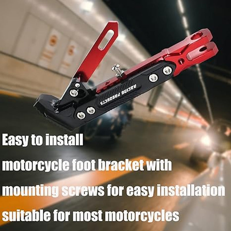 Universal adjustable side stand for motorcycles – Fits all models, safe parking