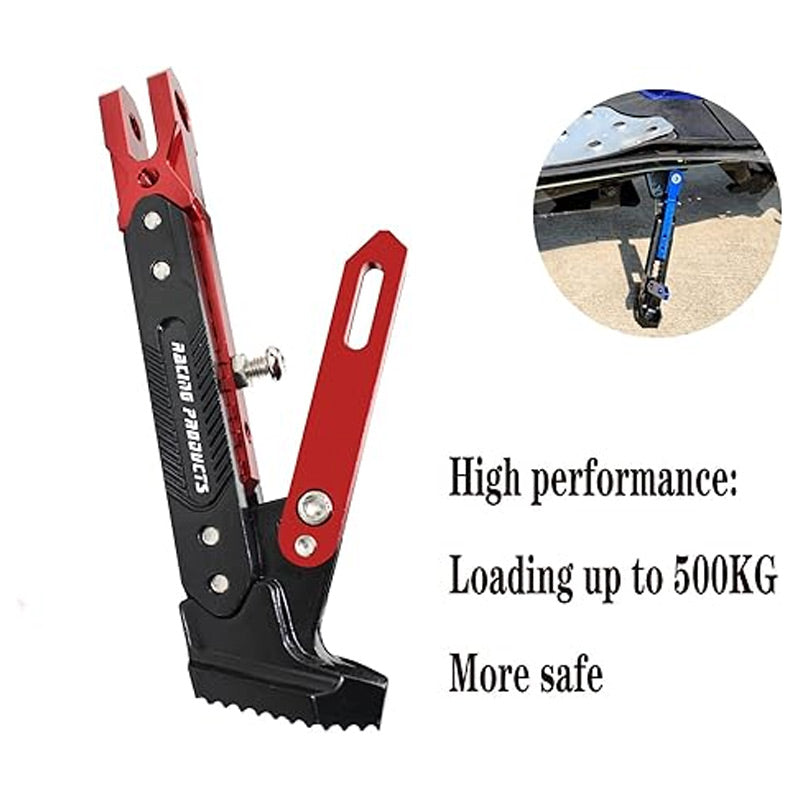 Universal adjustable side stand for motorcycles – Fits all models, safe parking