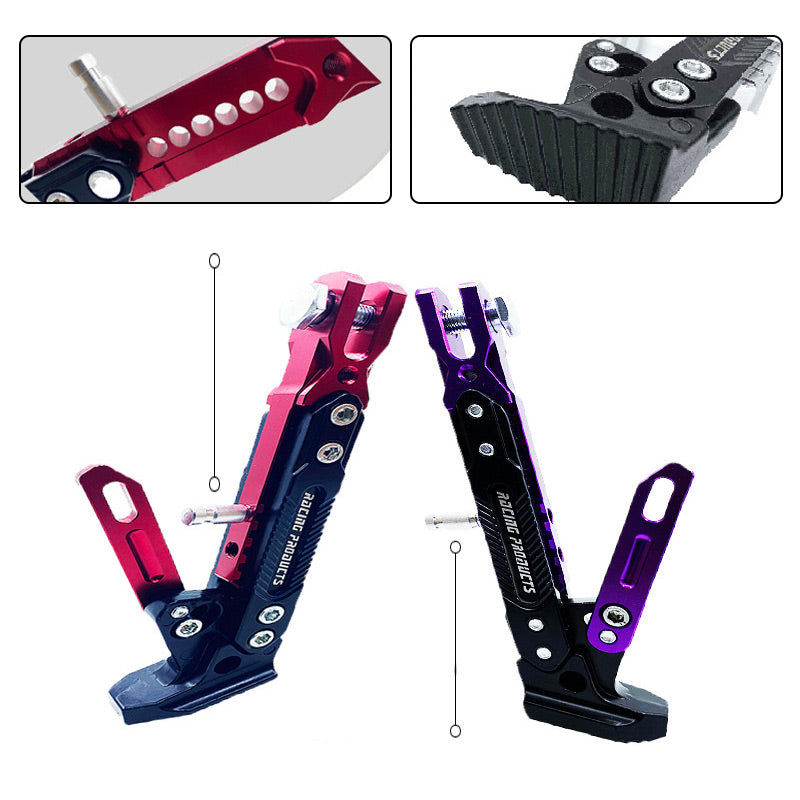 Universal adjustable side stand for motorcycles – Fits all models, safe parking