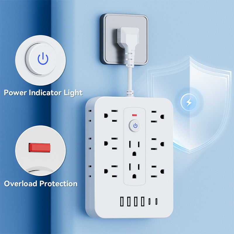 Deals-20-in-1 Power Strip with Overload Protection