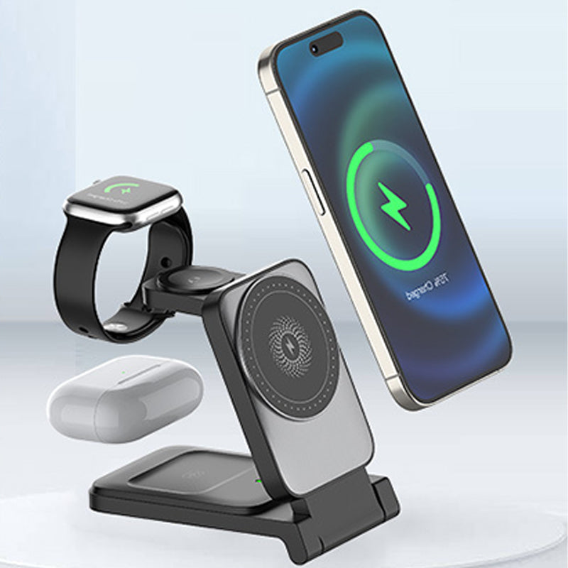Deals-3-in-1 Foldable Magnetic Wireless Charger