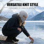 Warm winter hat with face covering