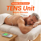 For a ! Portable Dual Channel TENS Unit Muscle Stimulator