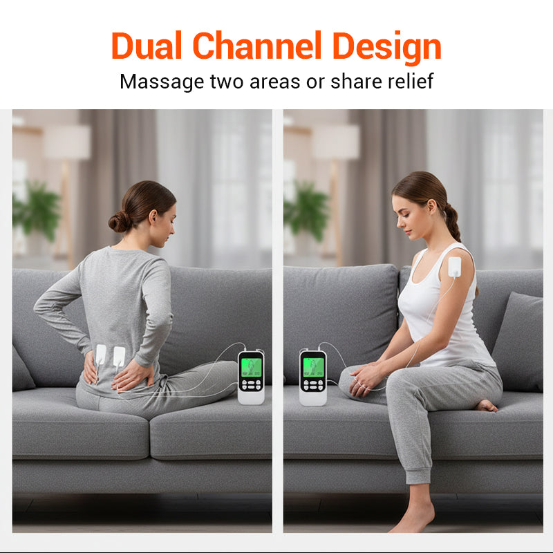 For a ! Portable Dual Channel TENS Unit Muscle Stimulator