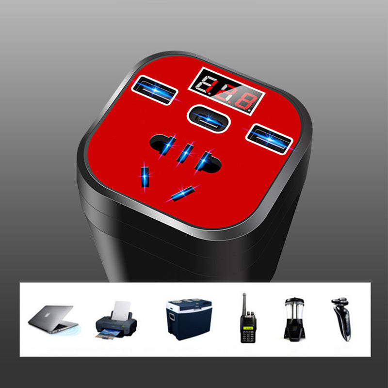 Car Mounted Cup Type Inverter Converter QC Charger