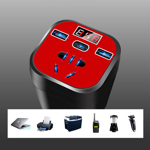 Car Mounted Cup Type Inverter Converter QC Charger
