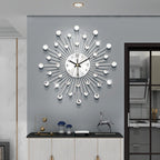 NOW! Rhinestone Wall Clock – Silent Movement, Sparkling Design & Elegant Home Decor
