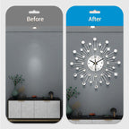 NOW! Rhinestone Wall Clock – Silent Movement, Sparkling Design & Elegant Home Decor