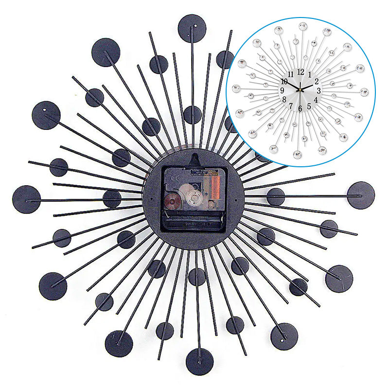 NOW! Rhinestone Wall Clock – Silent Movement, Sparkling Design & Elegant Home Decor