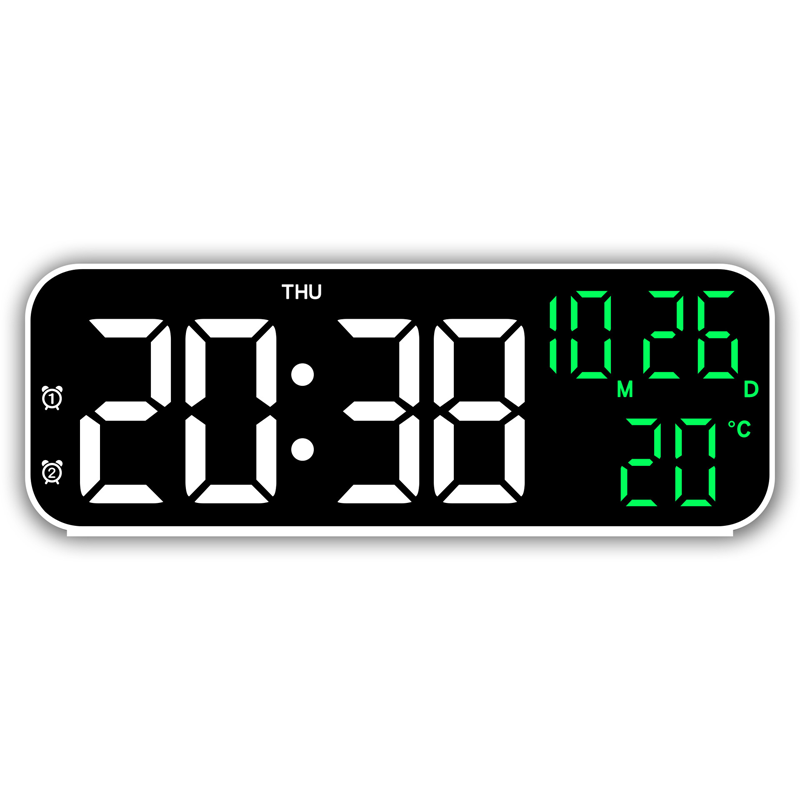 Modern LED Digital Alarm Clock with Temperature