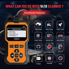 Professional OBD2 Scanner – Full Diagnostics, Clear Codes in 1 Click & Multilingual