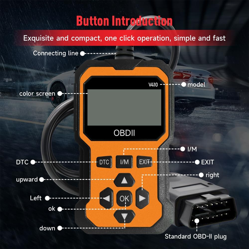 Professional OBD2 Scanner – Full Diagnostics, Clear Codes in 1 Click & Multilingual
