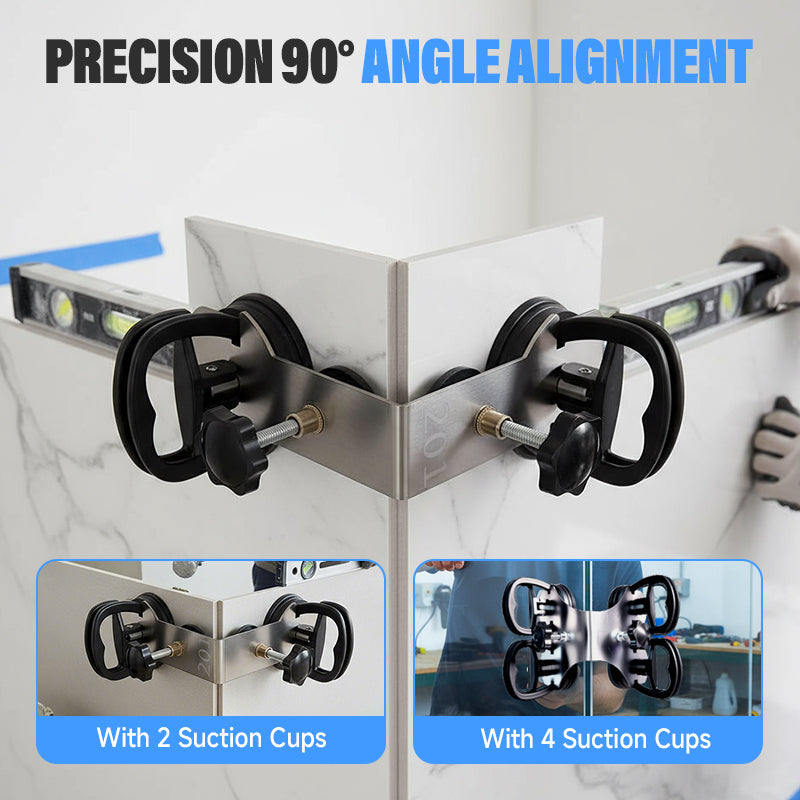 Right Angle Seam Setter with Suction Cup for Tile