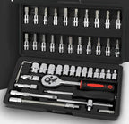 46-Piece Socket Wrench And Bit Set