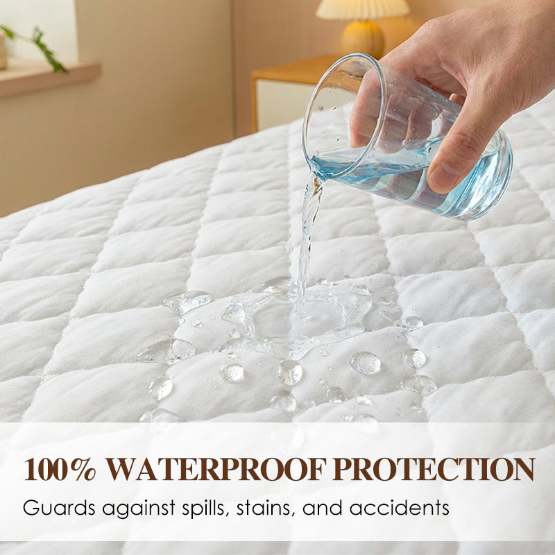 Waterproof Quilted Mattress Cover & Pillowcases Set
