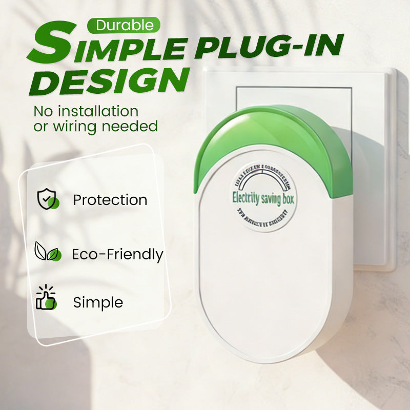 Household Electricity Saver & Stabilizer – Reduces Power Consumption, Protects Appliances & Easy Plug-in Installation