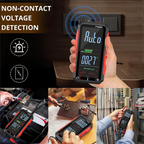 USB Rechargeable Digital Multimeter – True RMS, Auto-Ranging & Backlit LCD Display, CAT III 1000V