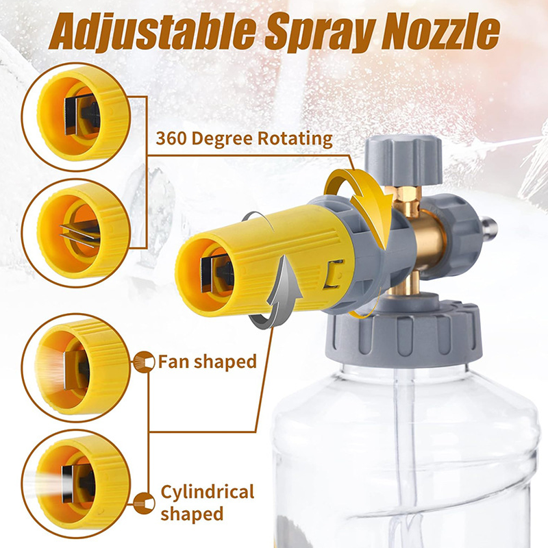 High-Pressure Foam Cannon – Thick Foam Coverage, Adjustable Spray & Fits All Standard Pressure Washers