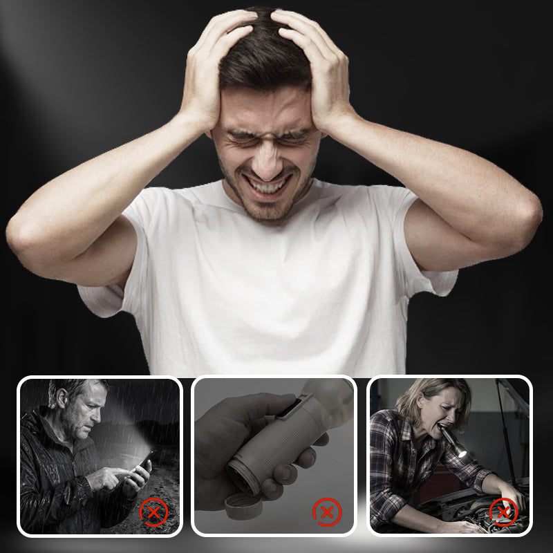Multifunctional Zoom LED Flashlight with Power Display – 500m Range, USB-C & 4 Lighting Modes