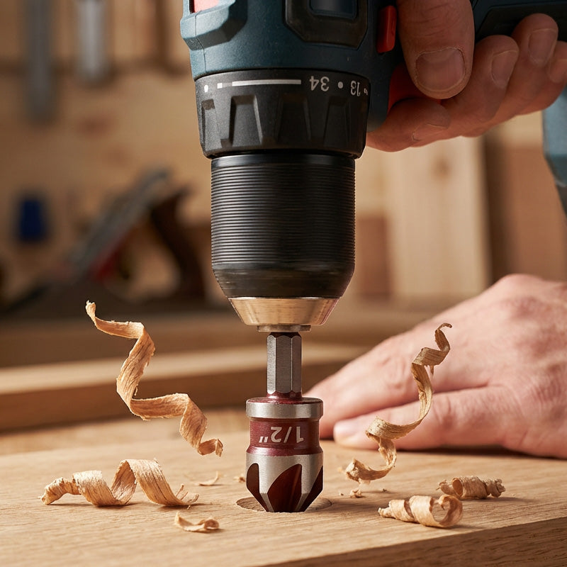 High-Carbon Steel Countersink Drill Bit Set — Precision Drilling for Wood and Metal