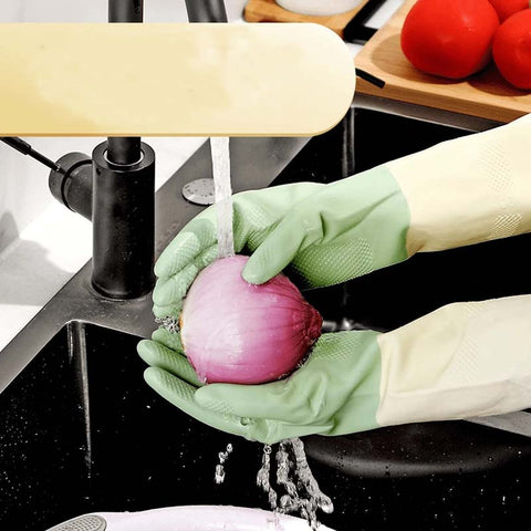 Reusable Non-Slip Dishwashing Cleaning Gloves