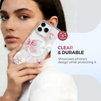 Clear Magnetic Phone Case with Bowknot Pattern