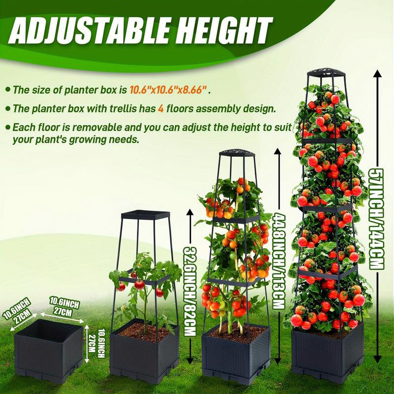 Self-Watering Tomato Planting Box Set Climbing Plants Holder