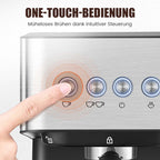 Espresso machine for home use with steam wand