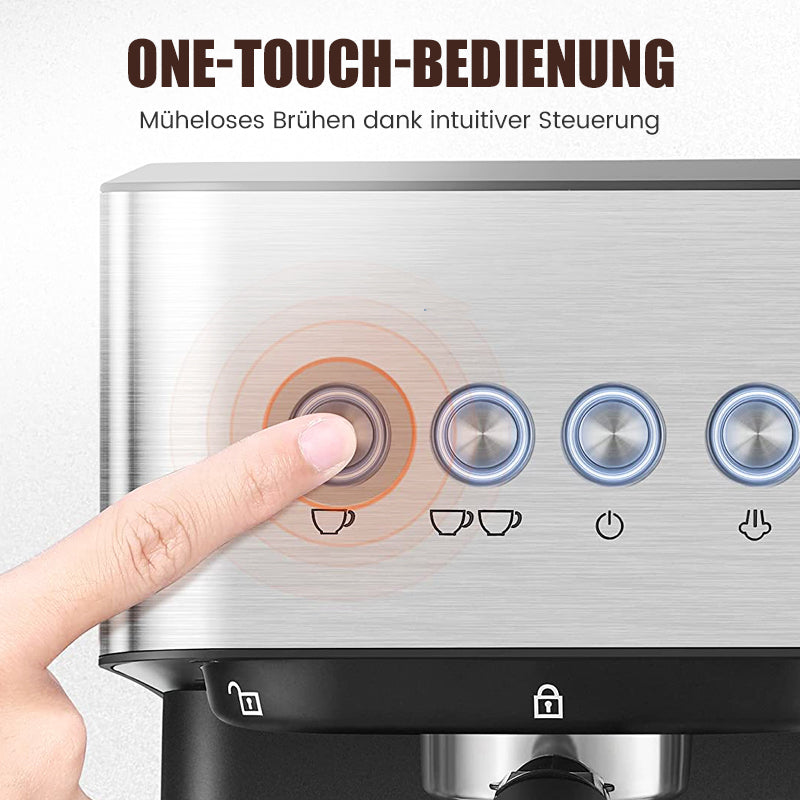 Espresso machine for home use with steam wand