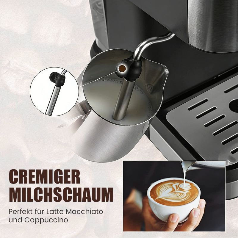Espresso machine for home use with steam wand