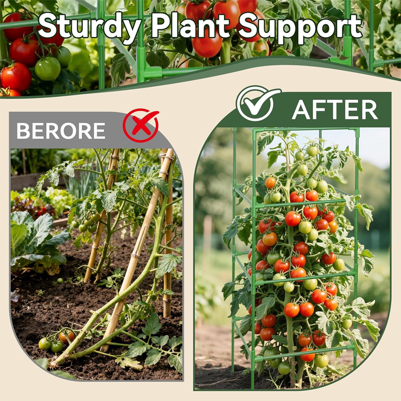 Adjustable Modular Plant Support Frame—Provides Sturdy Support for Thriving Climbing Plants