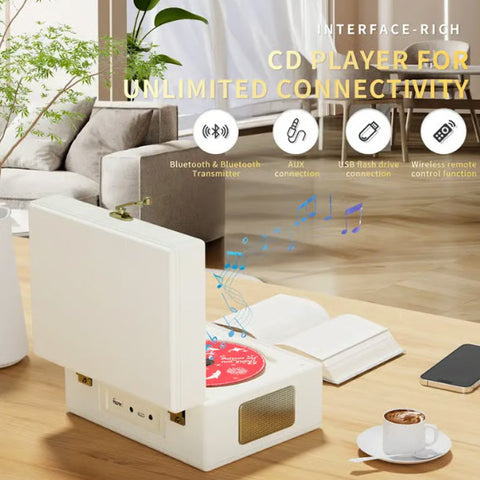Rechargeable CD Player with Speaker & Bluetooth Transmitter