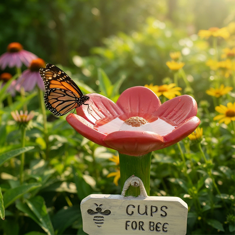 Flower-Shaped Bee Watering Station