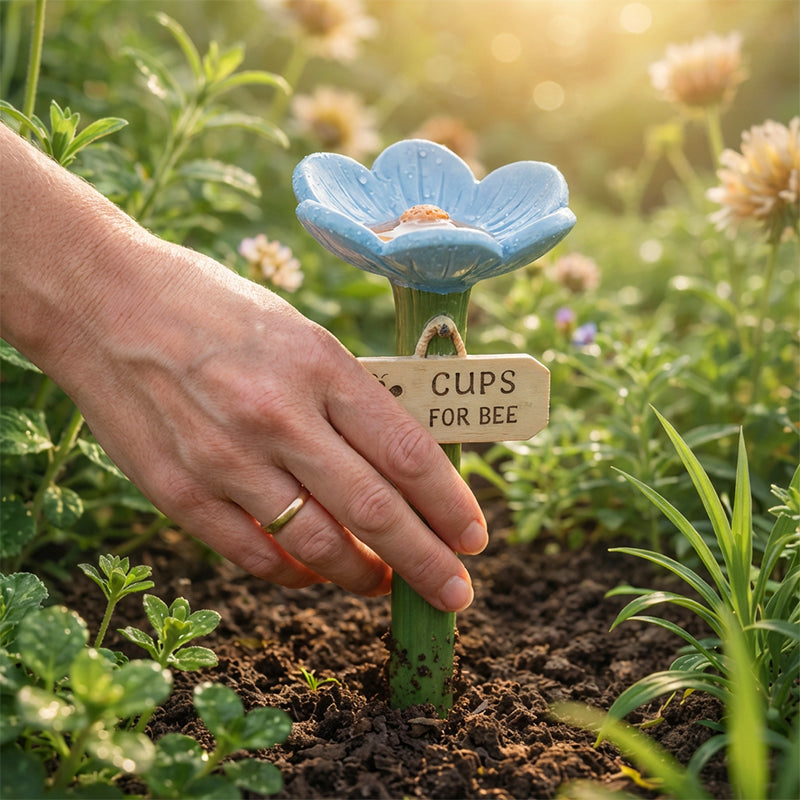 Flower-Shaped Bee Watering Station