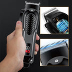 Durable & Sharp Electric Hair Clipper Set – Self-Sharpening Blades, Quiet Brushless Motor & Smart Display Screen