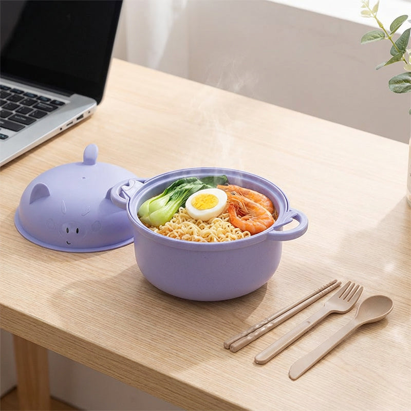 While Supplies Last ! 1300ml Instant Noodle Bowl Set with Lid & Cutlery