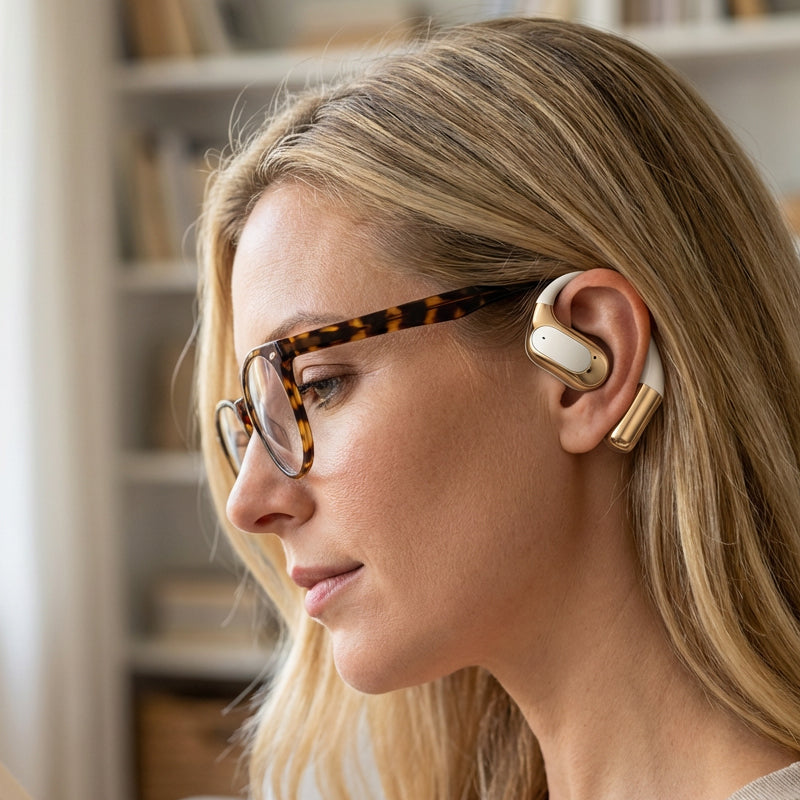 Wireless Open-Ear Headphones – Air Conduction Tech, 72H Playtime & AI Noise-Canceling Calls