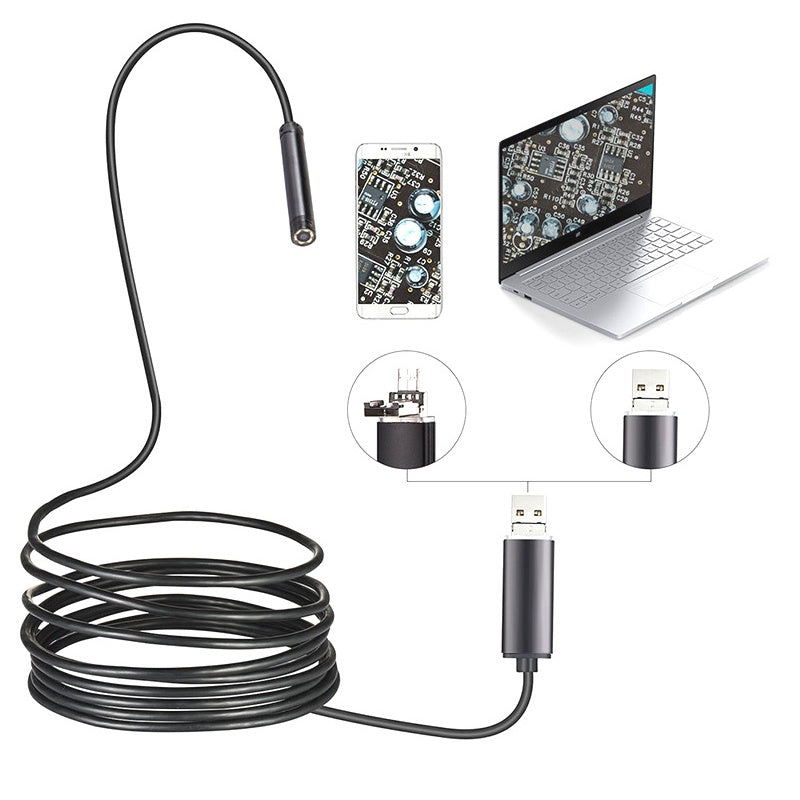 3 In 1 Waterproof USB Endoscope Camera with LED